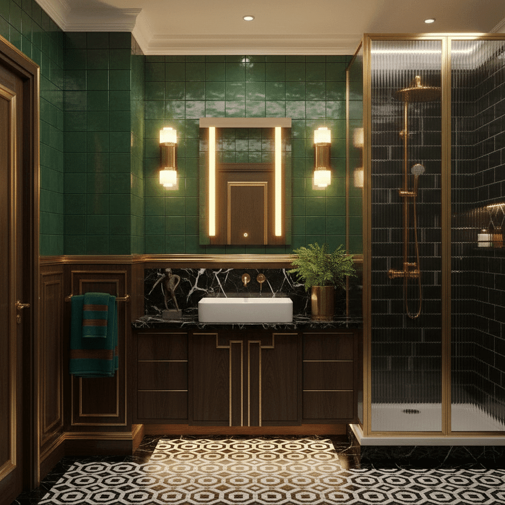 Vertical LED Mirror for Bathroom with Warm Lighting