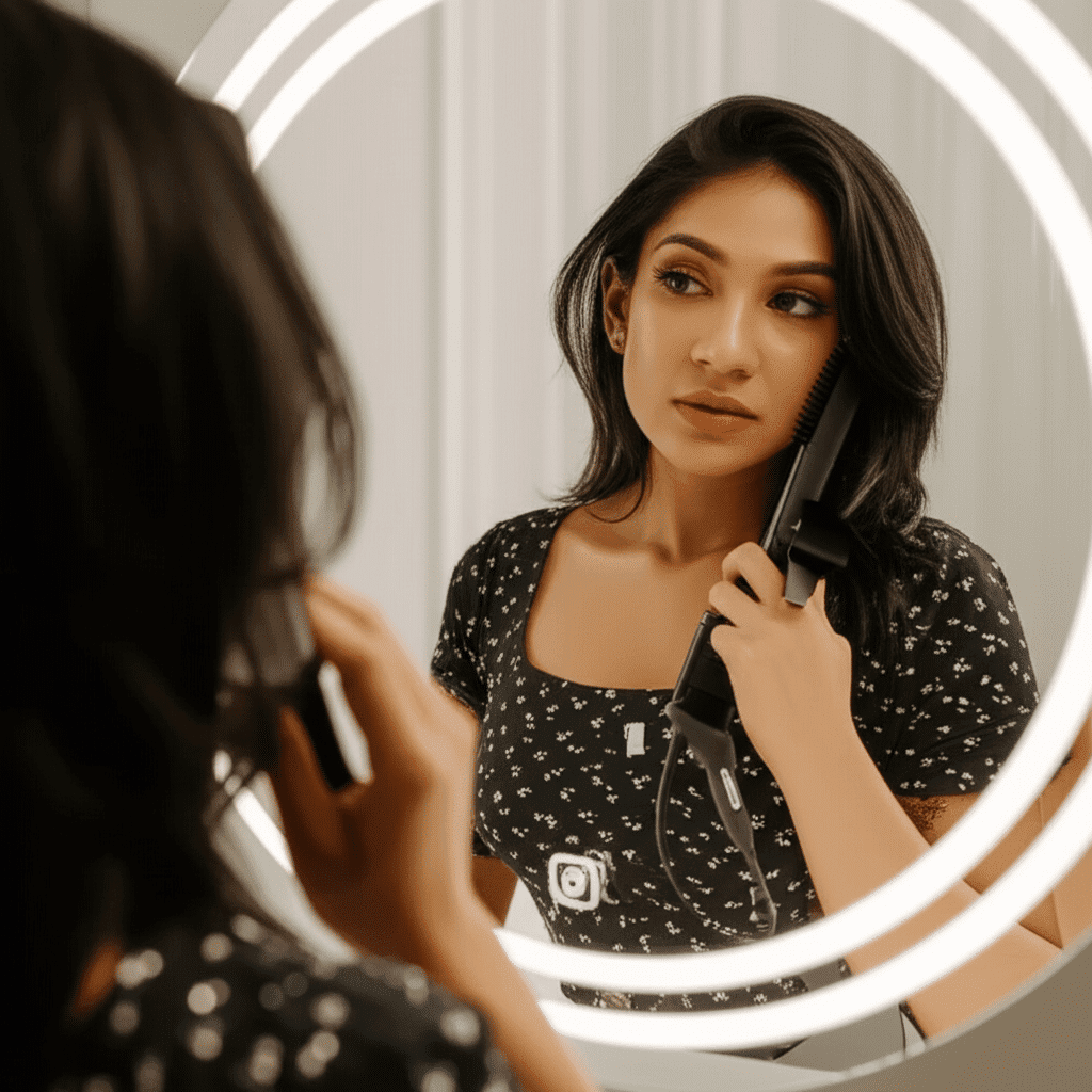 Double Ring Round LED Mirror with Anti-Fog & Touch Sensor