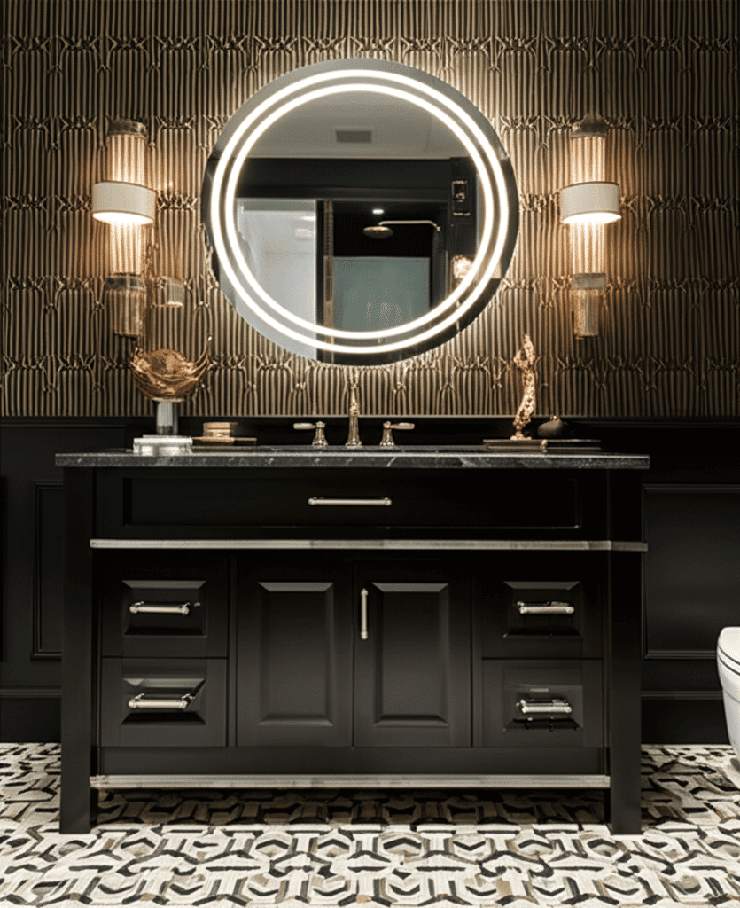 Double Ring Round LED Mirror with Anti-Fog & Touch Sensor