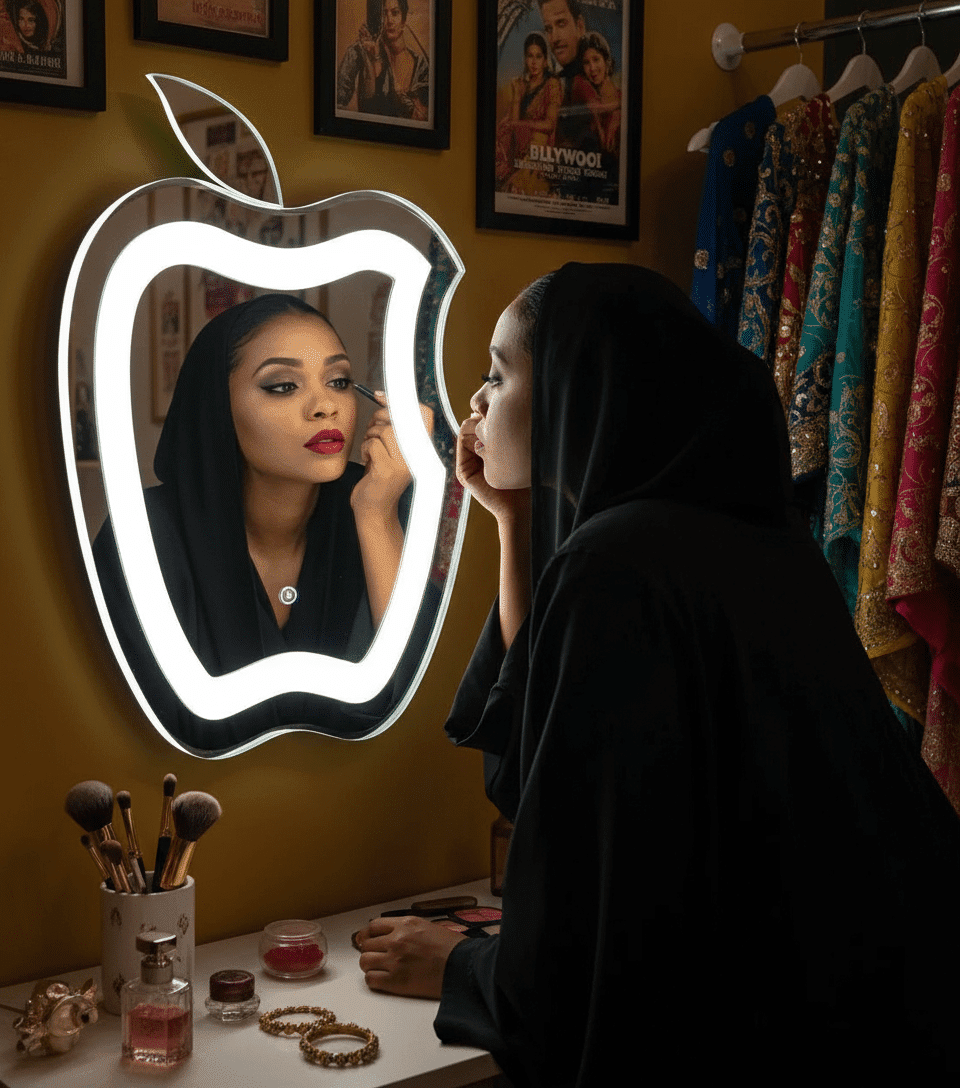Apple Shape LED Bathroom Mirror