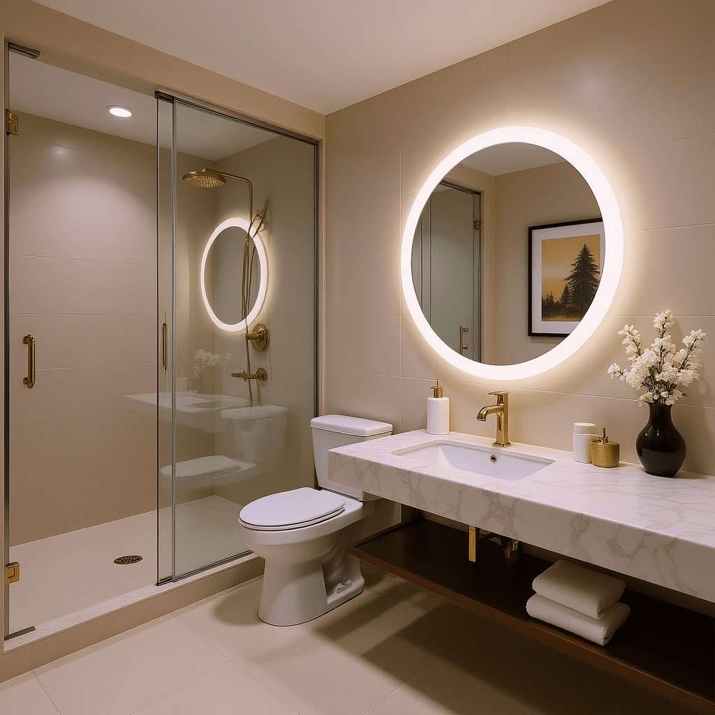 Modern Round LED Decorative Mirror