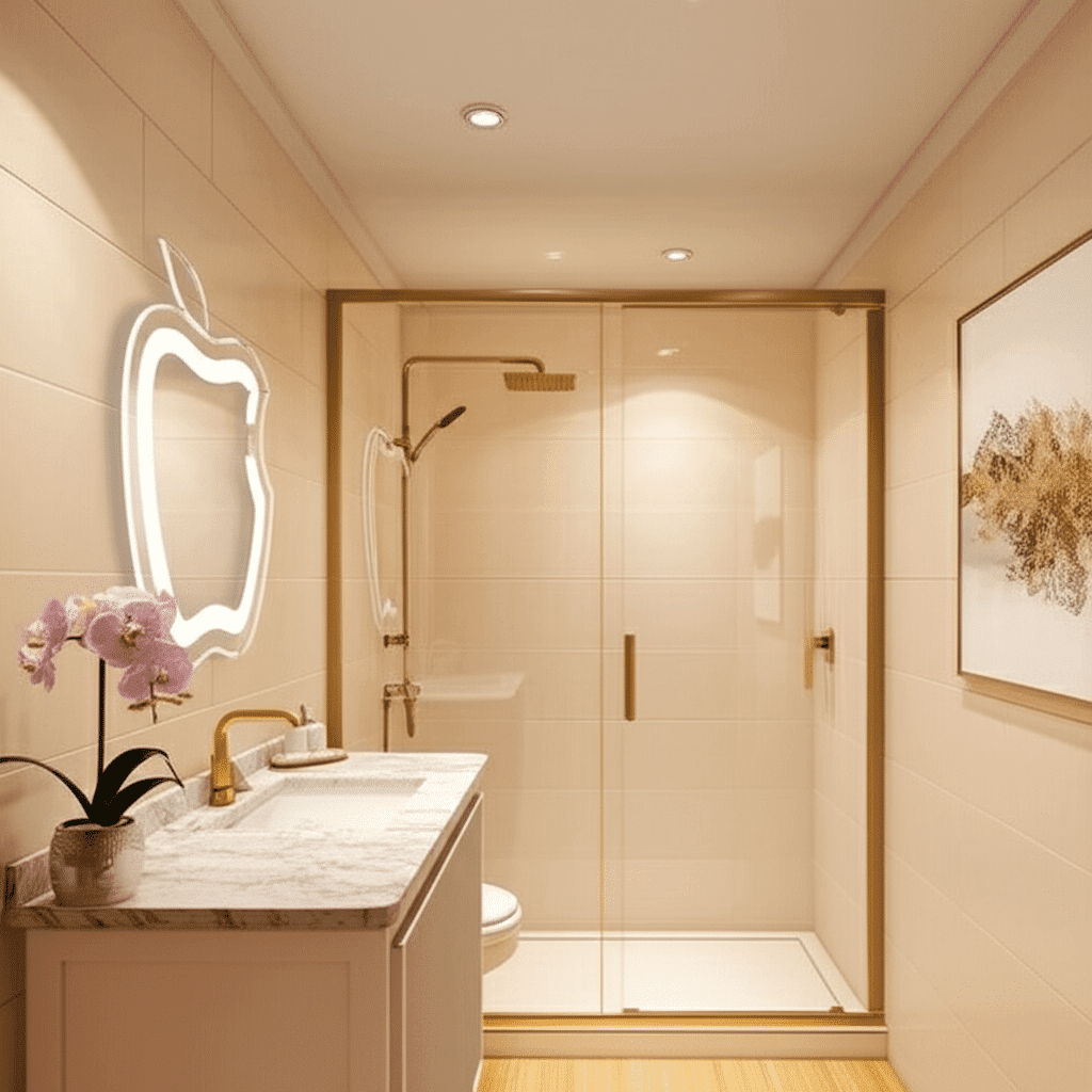Apple Shape LED Bathroom Mirror
