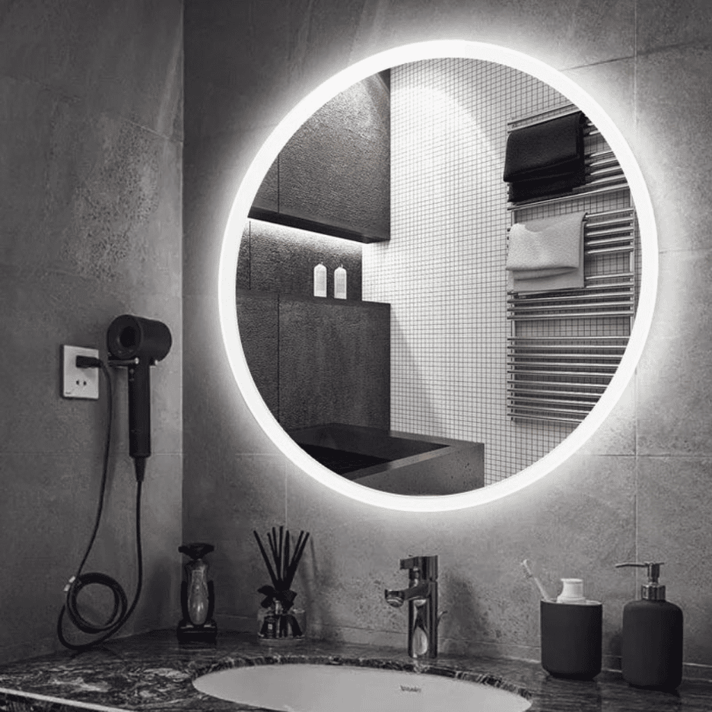 LED Luxury Bathroom Vanity Wall Decoration Big Wall Framed Mirror Illuminated Rectangle Magnifying Hotel Modern 5 Years