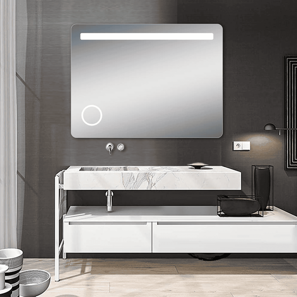 LED Mirror with Top Light Strip for Bathroom | Modern, Sleek, and Energy-Efficient