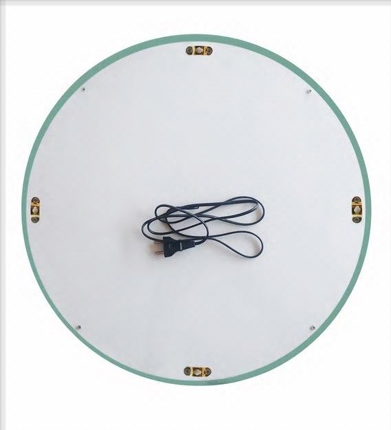 Round LED Mirror with Ambient Halo Lighting