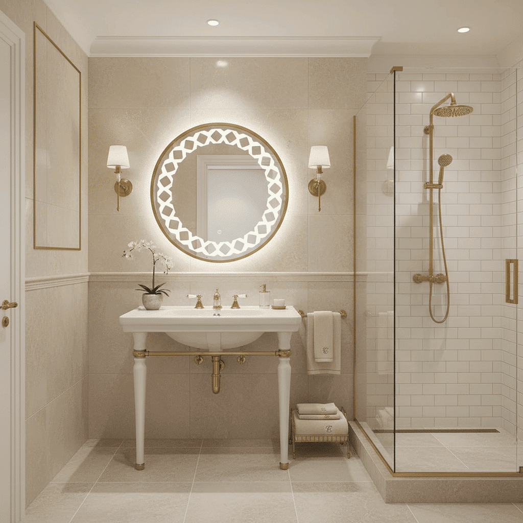 LED Smart Vanity Mirror with Adjustable Lighting & Sleek Touch Control