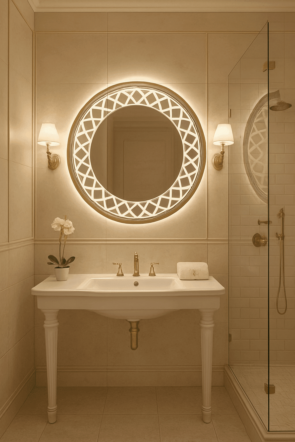 LED Smart Vanity Mirror with Adjustable Lighting & Sleek Touch Control