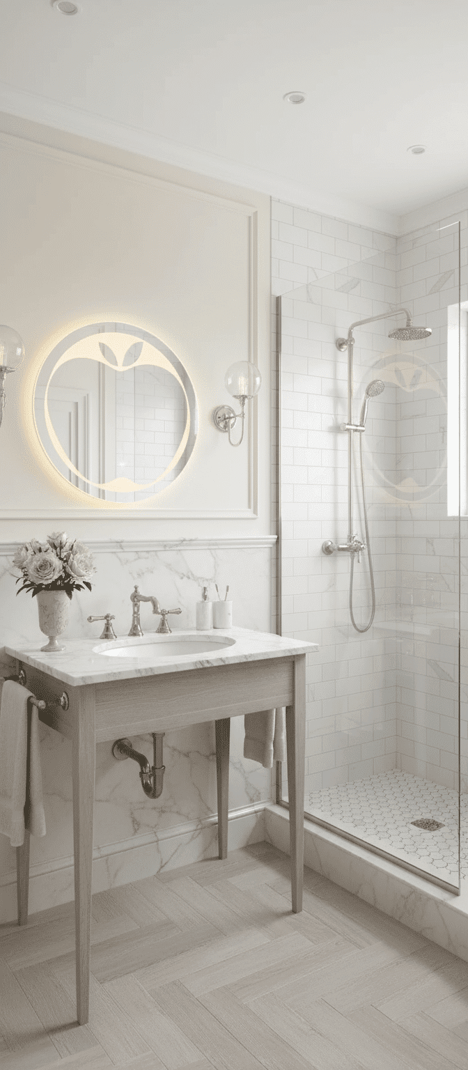 Designer Apple Shape Illuminated Mirror