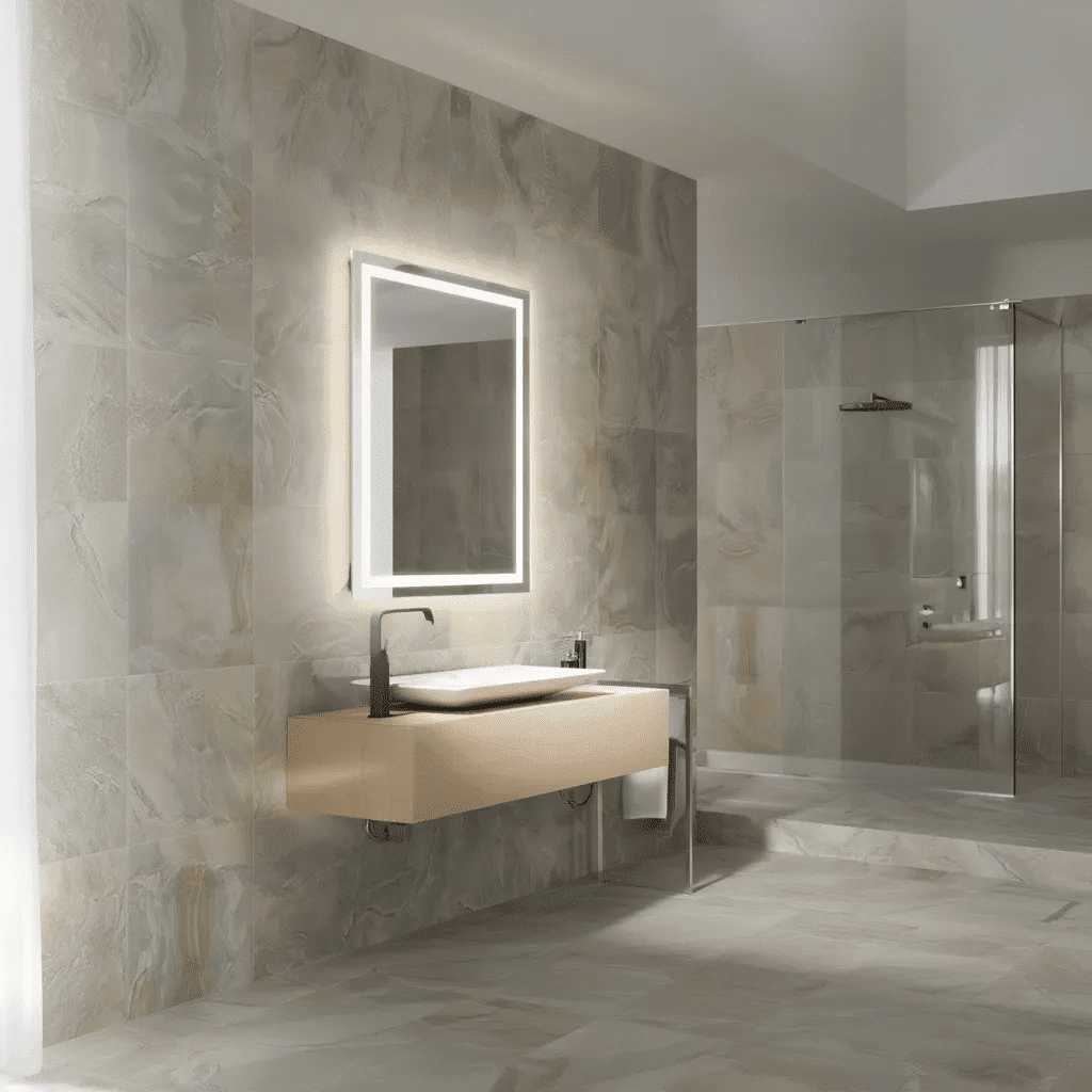 Premium Minimal LED Mirror with Soft White Lighting