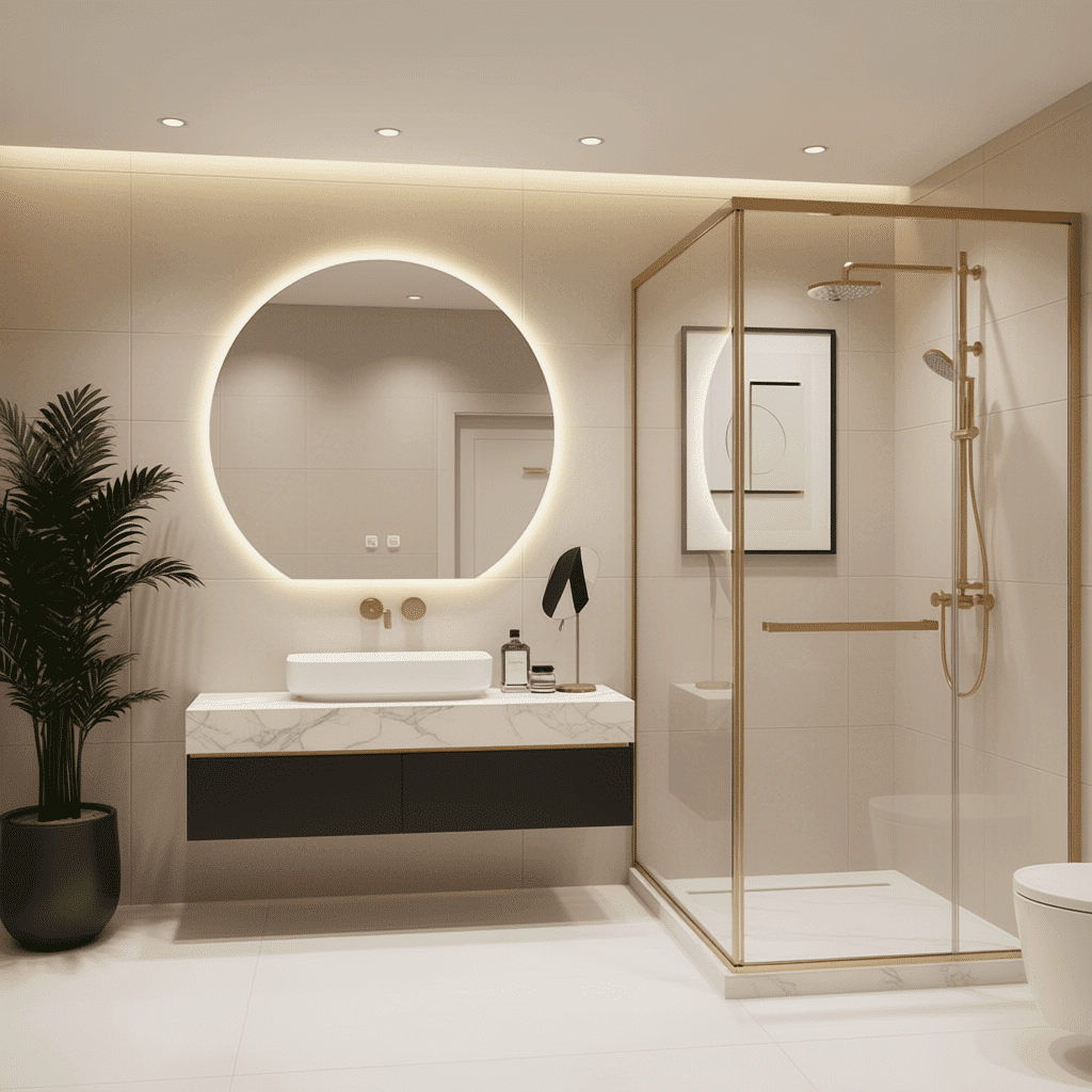 Backlit LED Bathroom Mirror with Lights 1