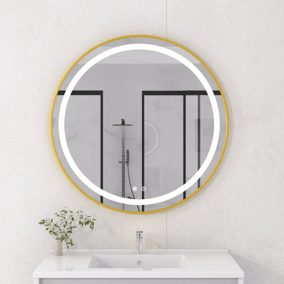 Luxury Round LED Bathroom Vanity Mirror