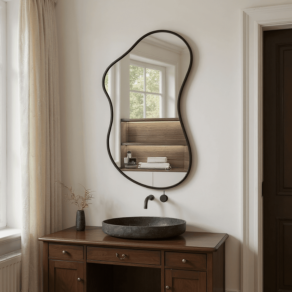 Luxury Organic Shape Bathroom Vanity Mirror