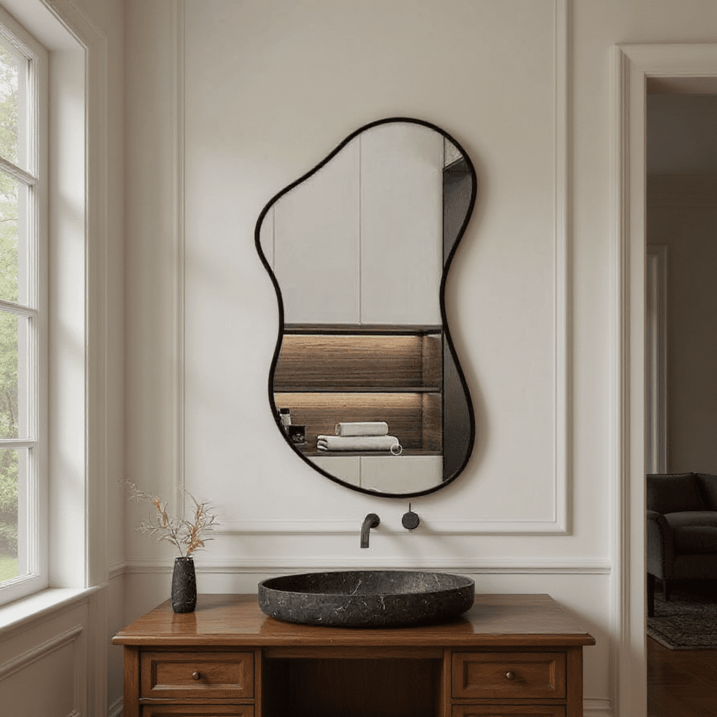 Luxury Organic Shape Bathroom Vanity Mirror