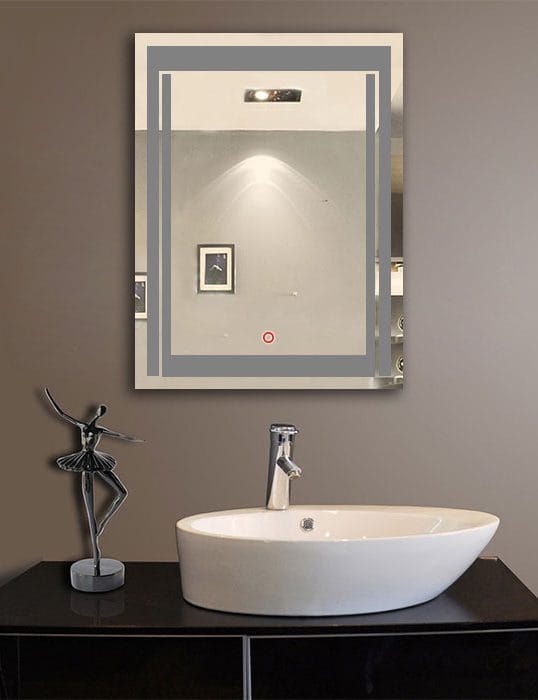 Rectangular LED Mirror India – Modern Bathroom Mirror with Full LED Border