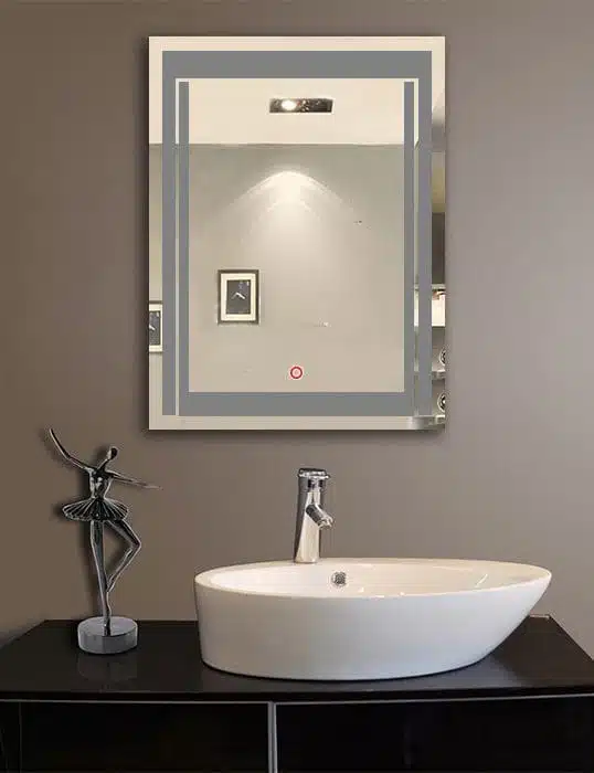 Rectangular LED Mirror India – Modern Bathroom Mirror with Full LED Border