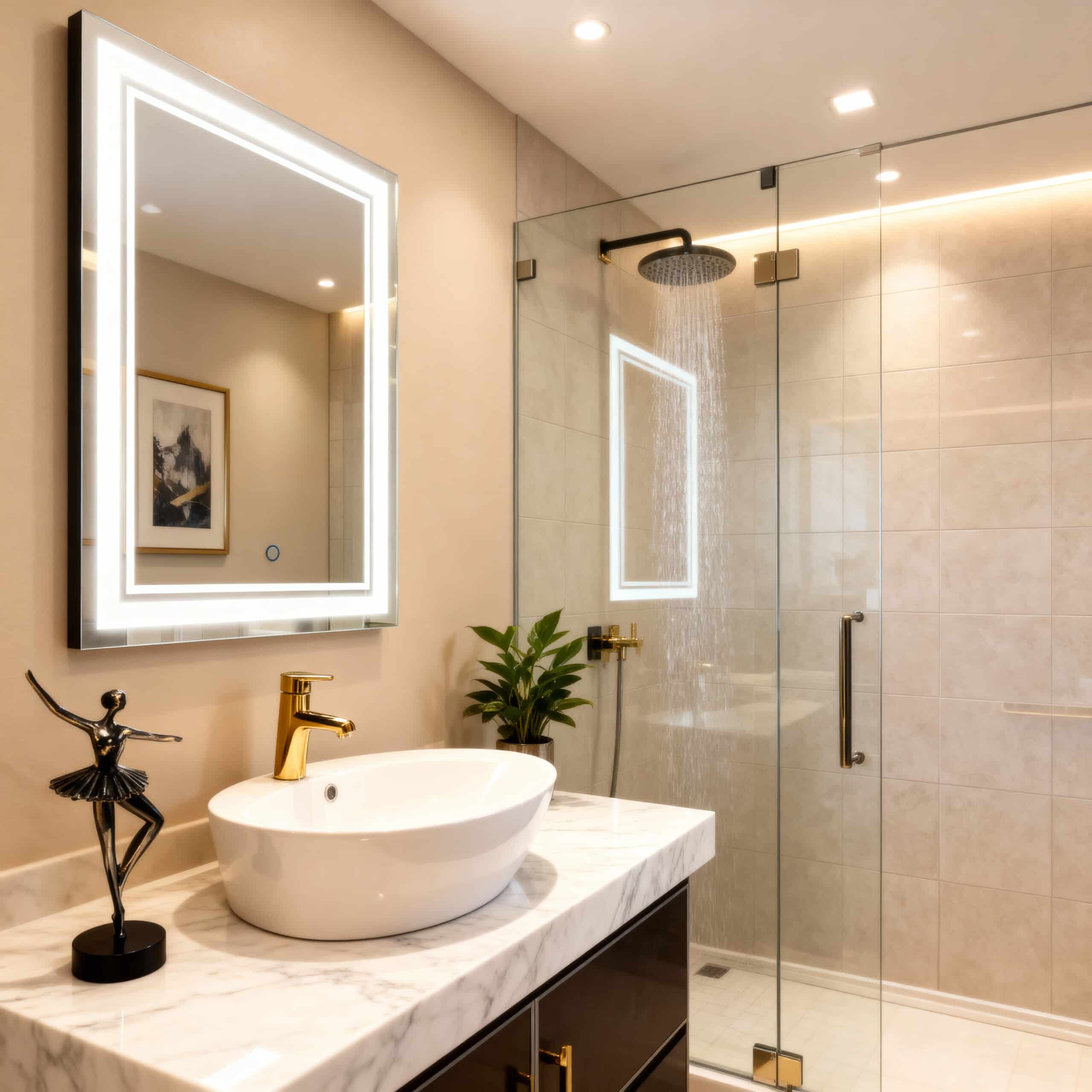 square led mirror