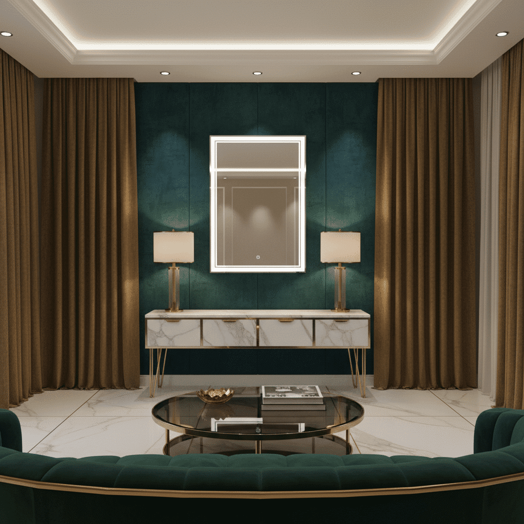 Elegant Frameless LED Bathroom Mirror for Luxury Interiors
