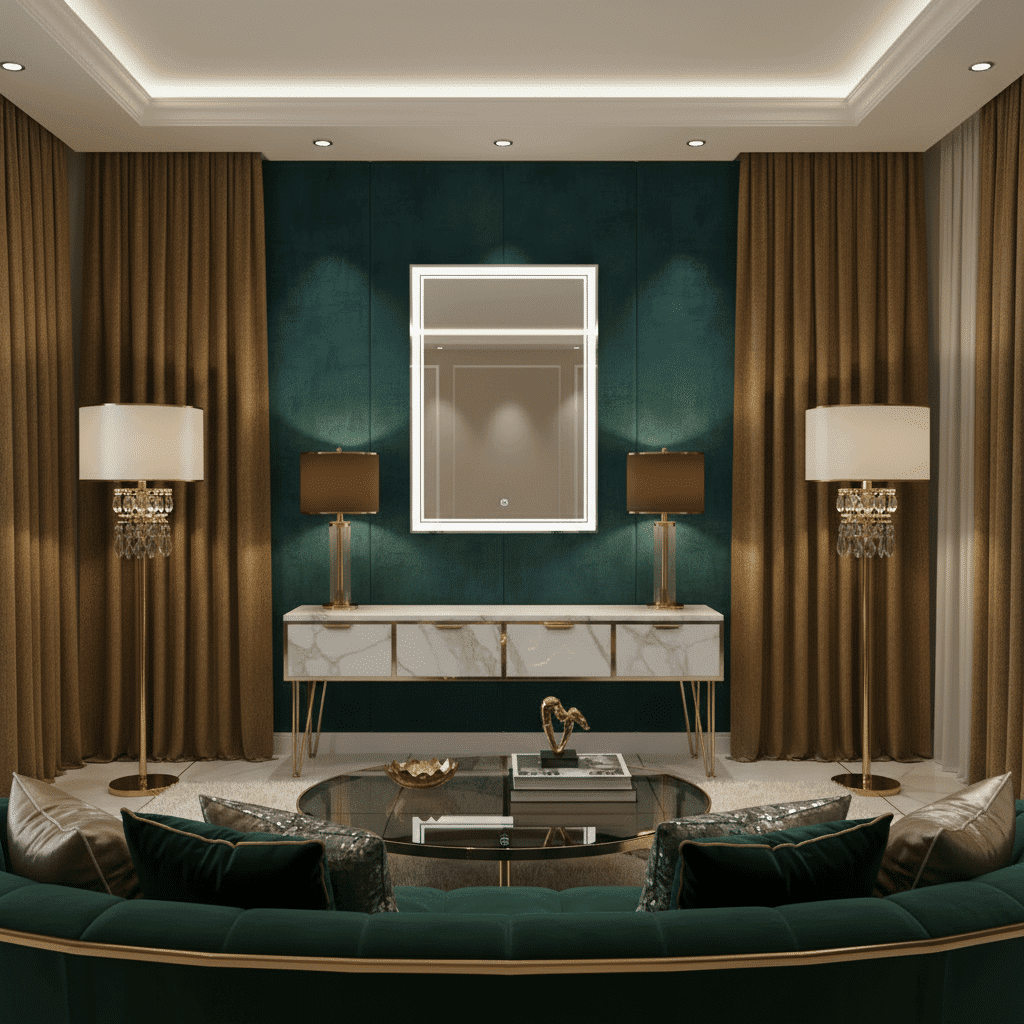 Elegant Frameless LED Bathroom Mirror for Luxury Interiors