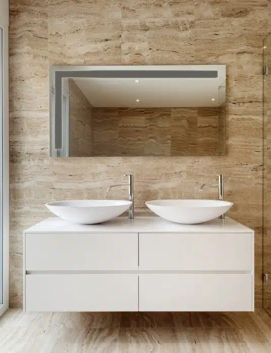 Rectangular LED Mirror India – Modern Bathroom Mirror with Top LED Strip