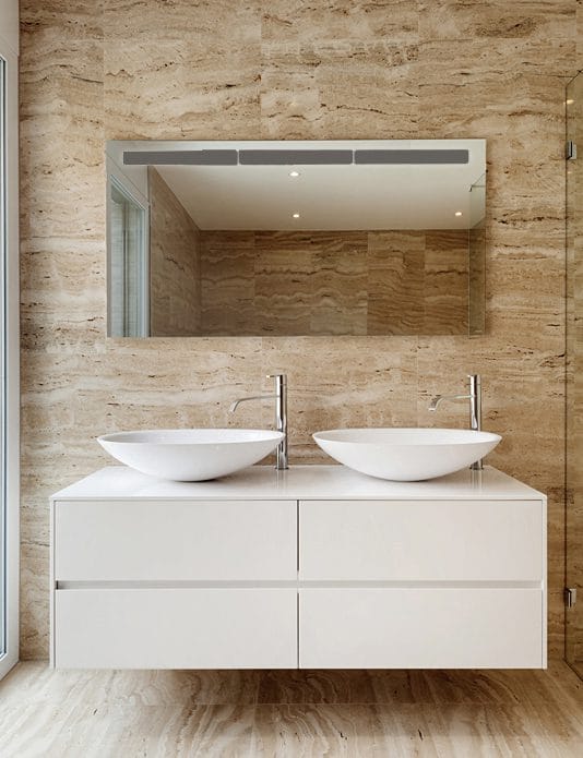 Rectangular LED Vanity Mirror India – Horizontal Light Strip for Double Sink Bathrooms