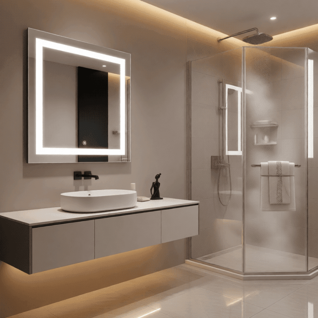 bathroom square le mirror