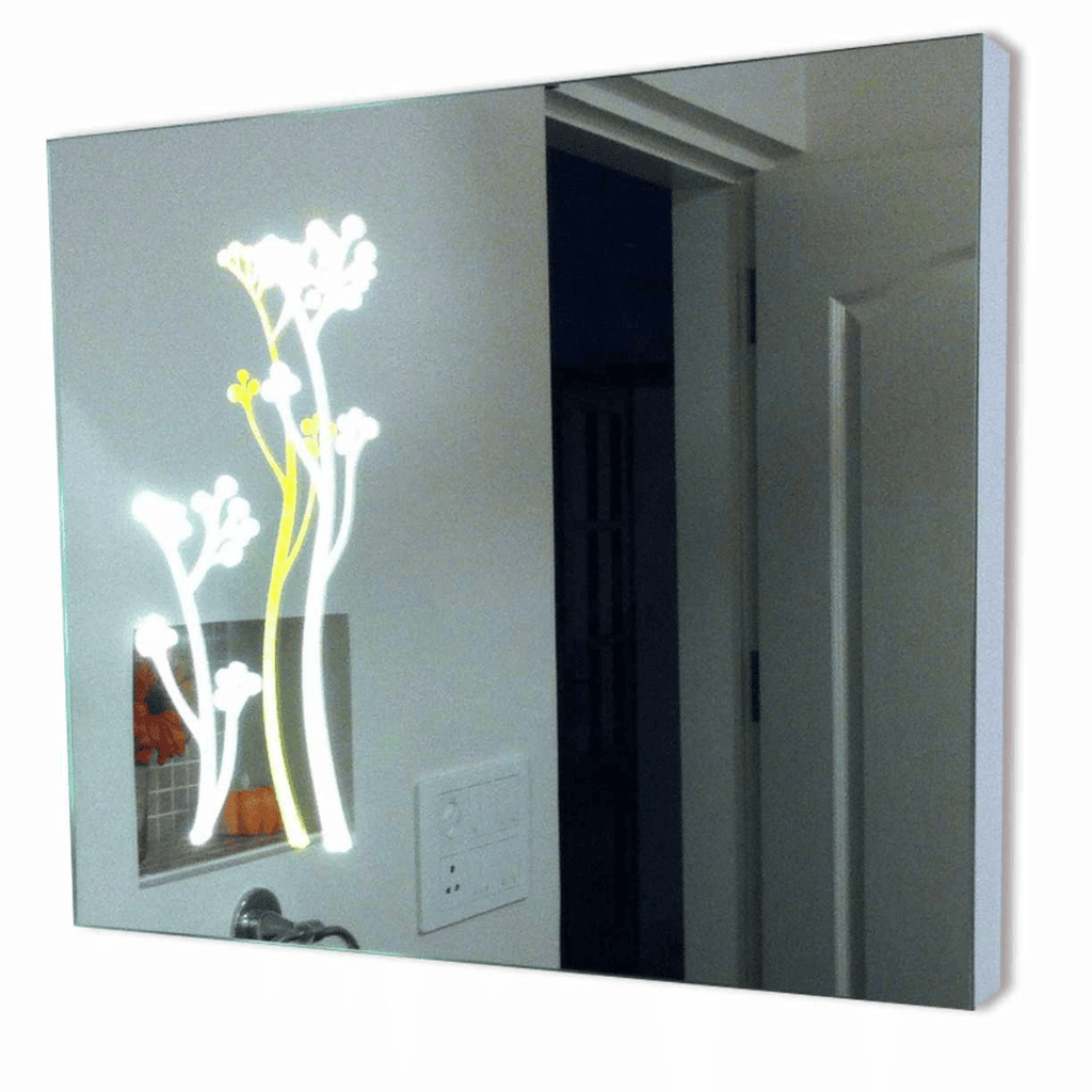 Decorative Bathroom Mirror with Unique Floral Design