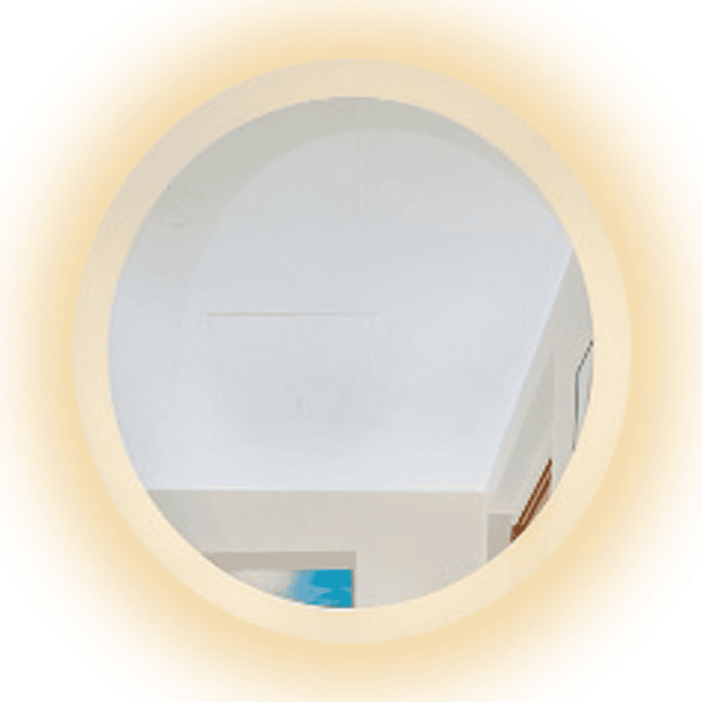 Circular LED Mirror with Soft Ambient Glow – Modern Bathroom Mirror