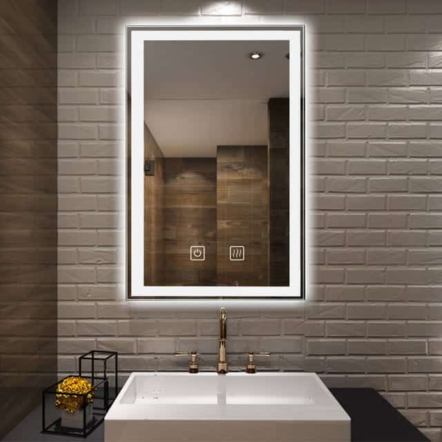 2025 Modern Salon Style Rectangular illuminated Led mirror b