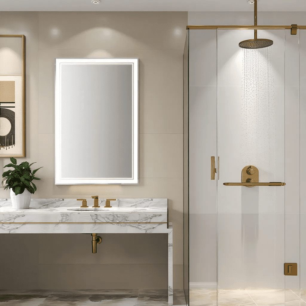 Elegant Frameless LED Bathroom Mirror for Luxury Interiors 1
