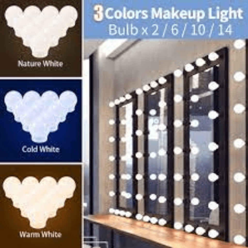 Hollywood Vanity Mirror with LED Bulbs – Professional Makeup Lighting