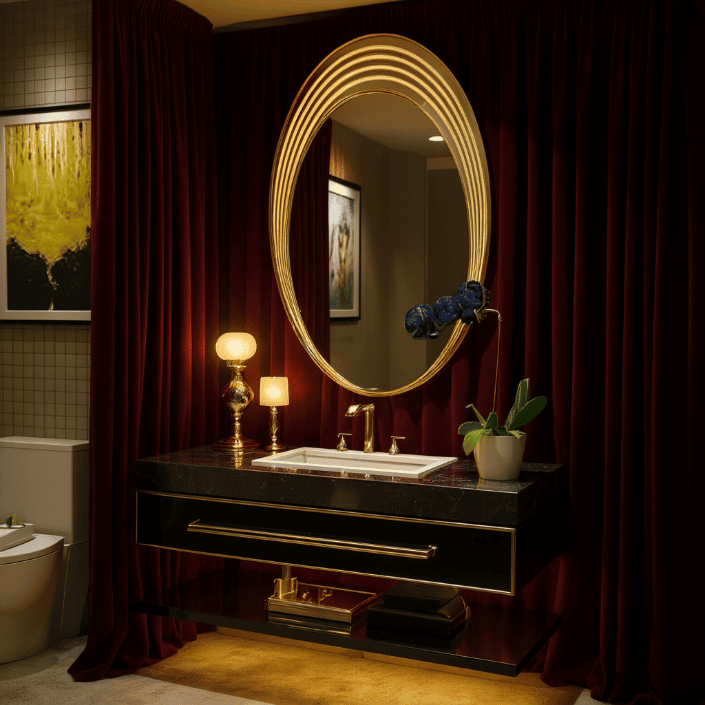 Illuminated Oval LED Mirror with Triple Ring Halo Glow