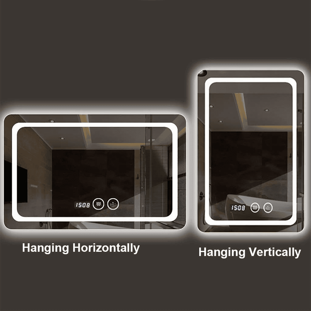 Inner Frame Rectangular LED Bathroom Mirror – Front-Lit with Minimalist Design