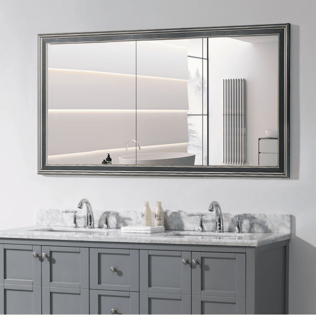 Hotel Household Wall Mounted Led Illuminated Bathroom Shaving Mirror/Bath Mirrors with Metal Frame