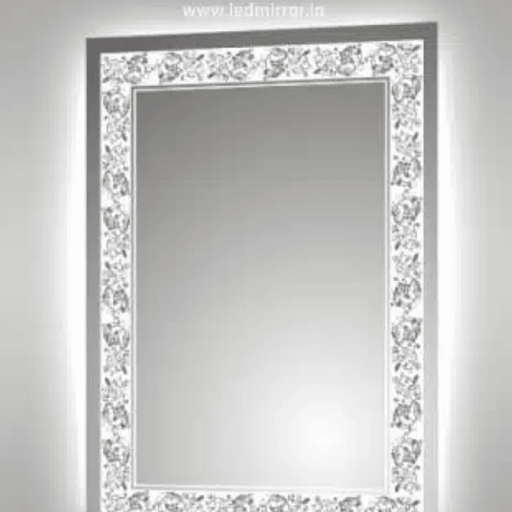Glamorous Bathroom Mirror with Crystal Frame