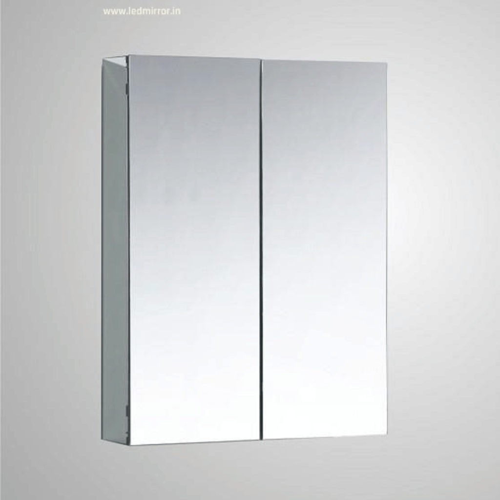 Dual-Door LED Mirror Cabinet with Internal Storage – Sleek & Modern
