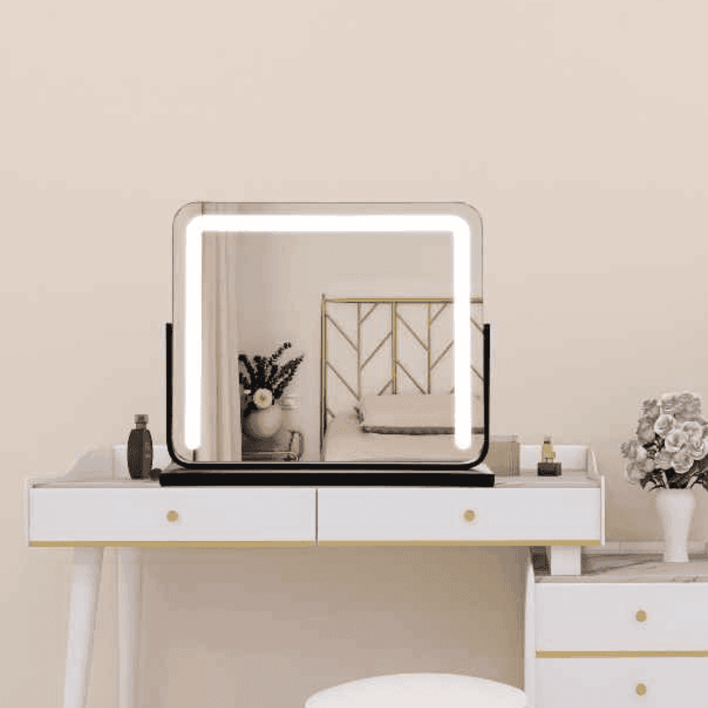 Hollywood Vanity Mirror with Multi-Color LED Lights – Touch Sensor, Dimmable & Rotatable