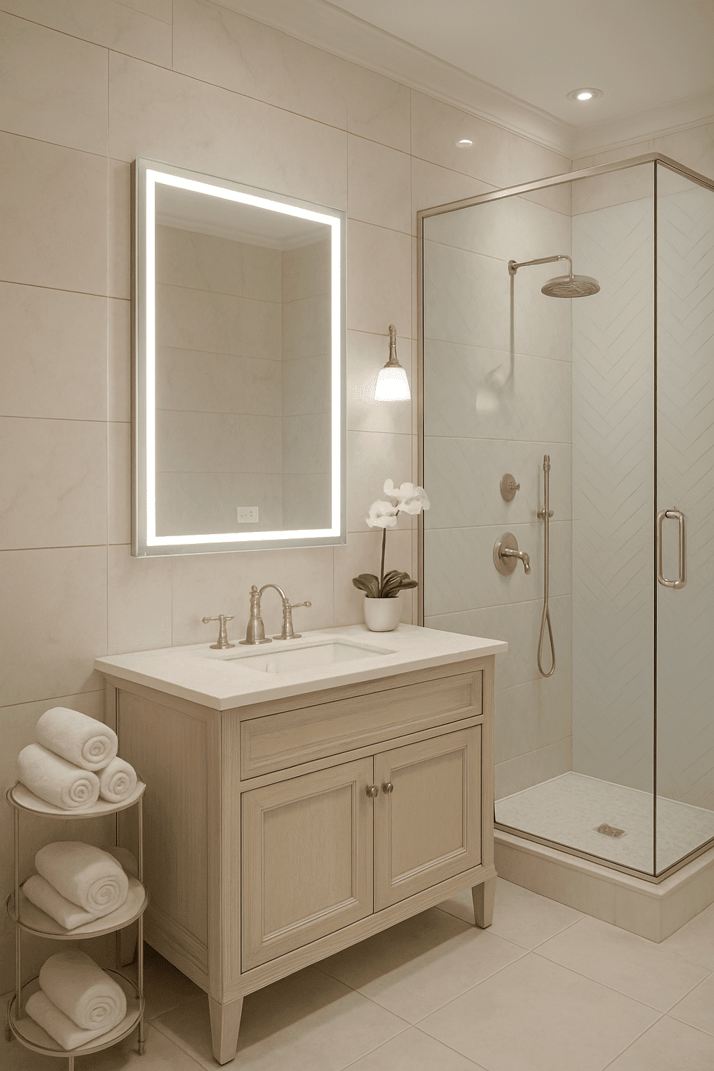 LumaEdge Smart LED Mirror – Tri-Color Light with Anti-Fog Feature
