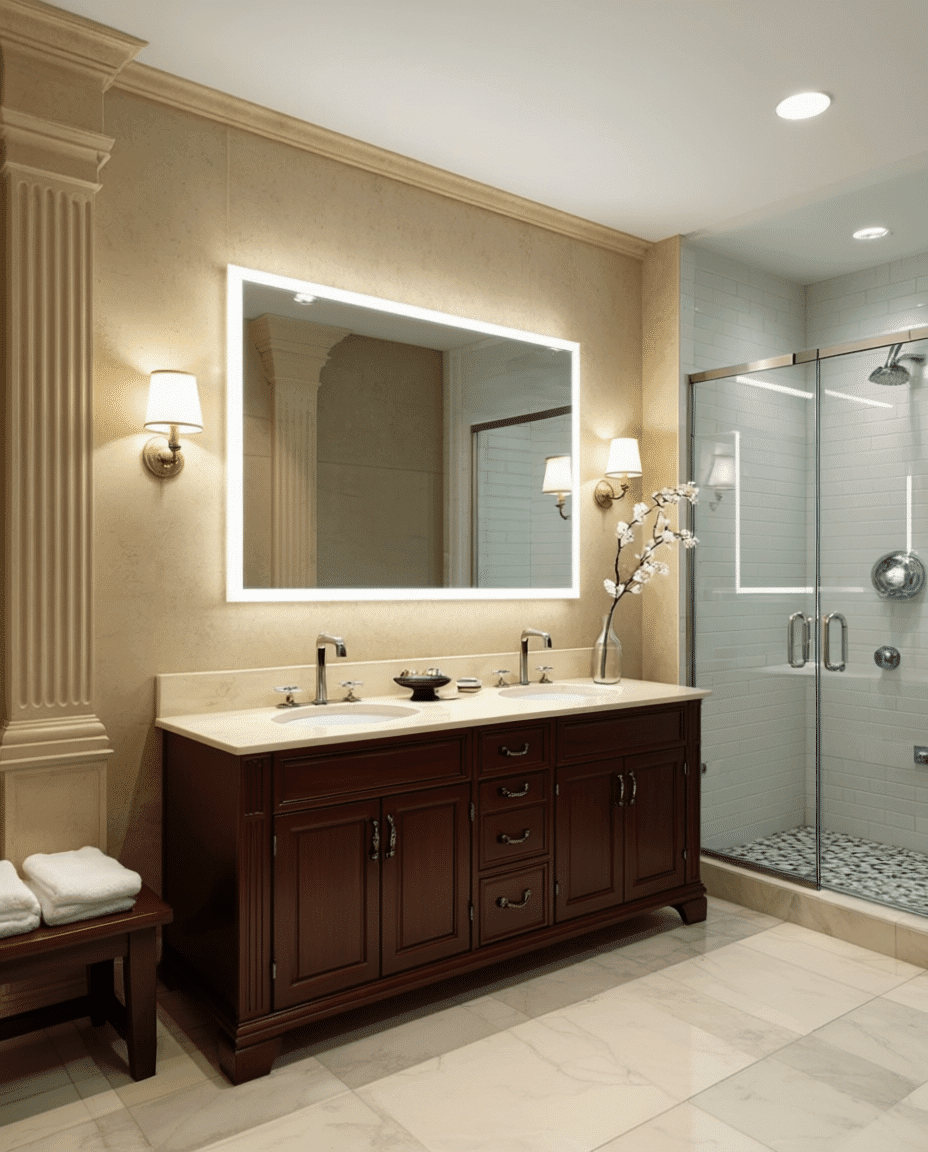 LumiEdge™ Modern LED Backlit Bathroom Mirror – Ultra-Bright Series