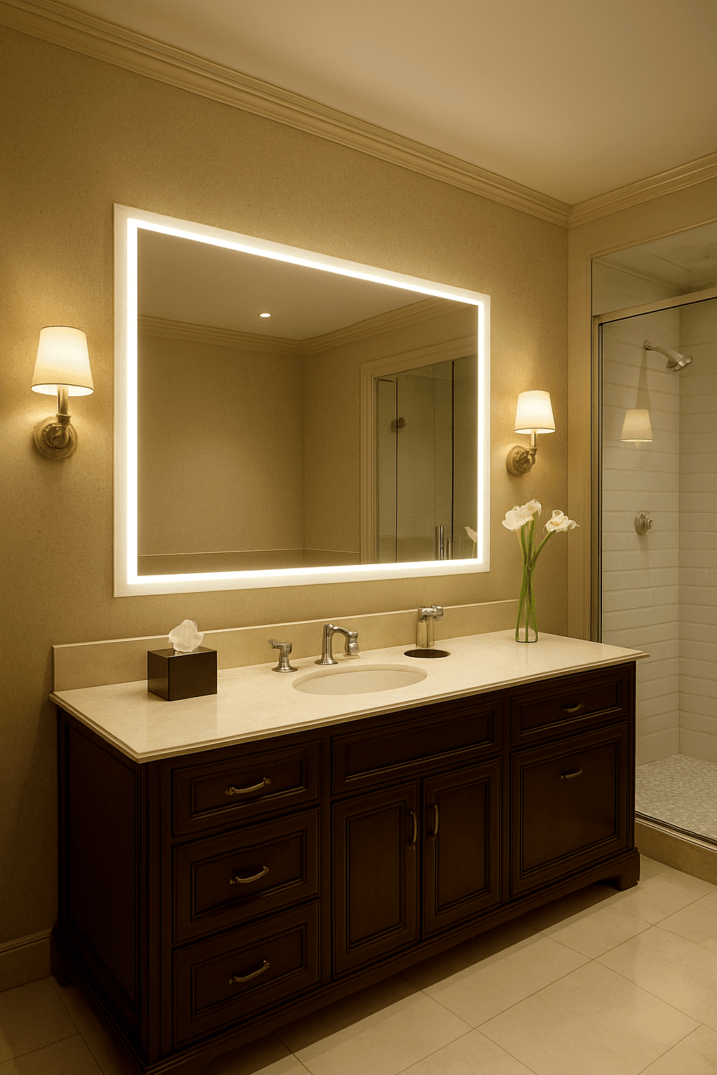 LumiEdge™ Modern LED Backlit Bathroom Mirror – Ultra-Bright Series