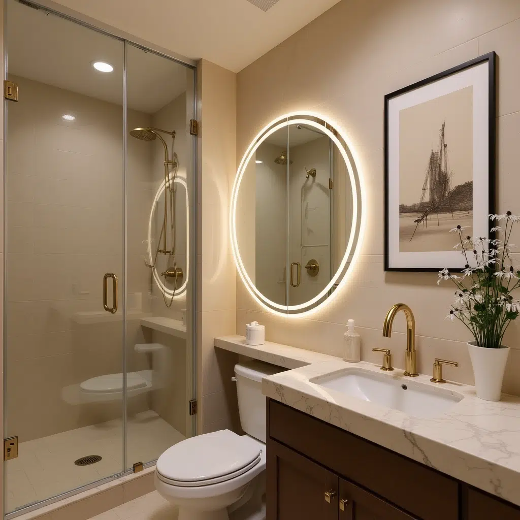Double Ring Round LED Bathroom Mirror