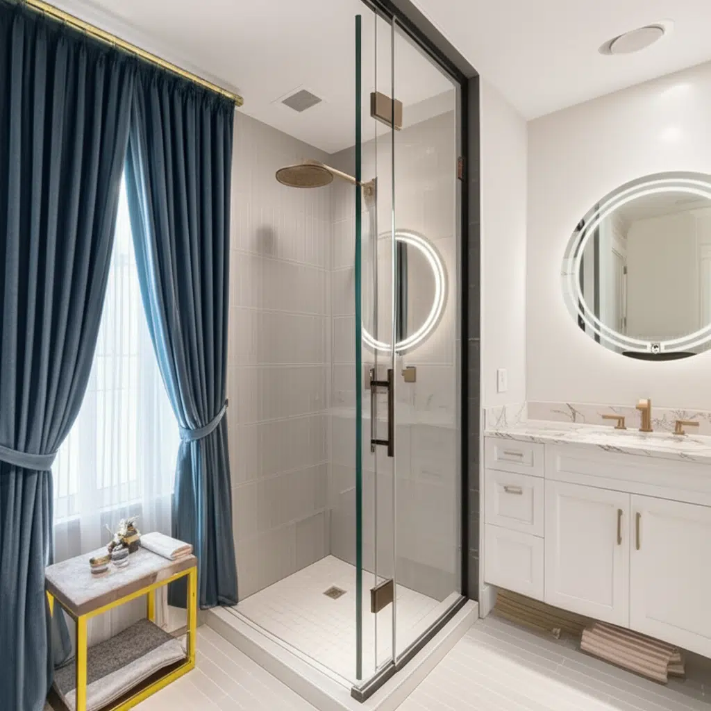 Double Ring Round LED Bathroom Mirror