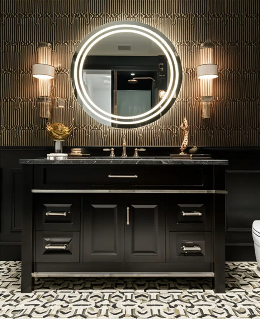 Double Ring Round LED Bathroom Mirror
