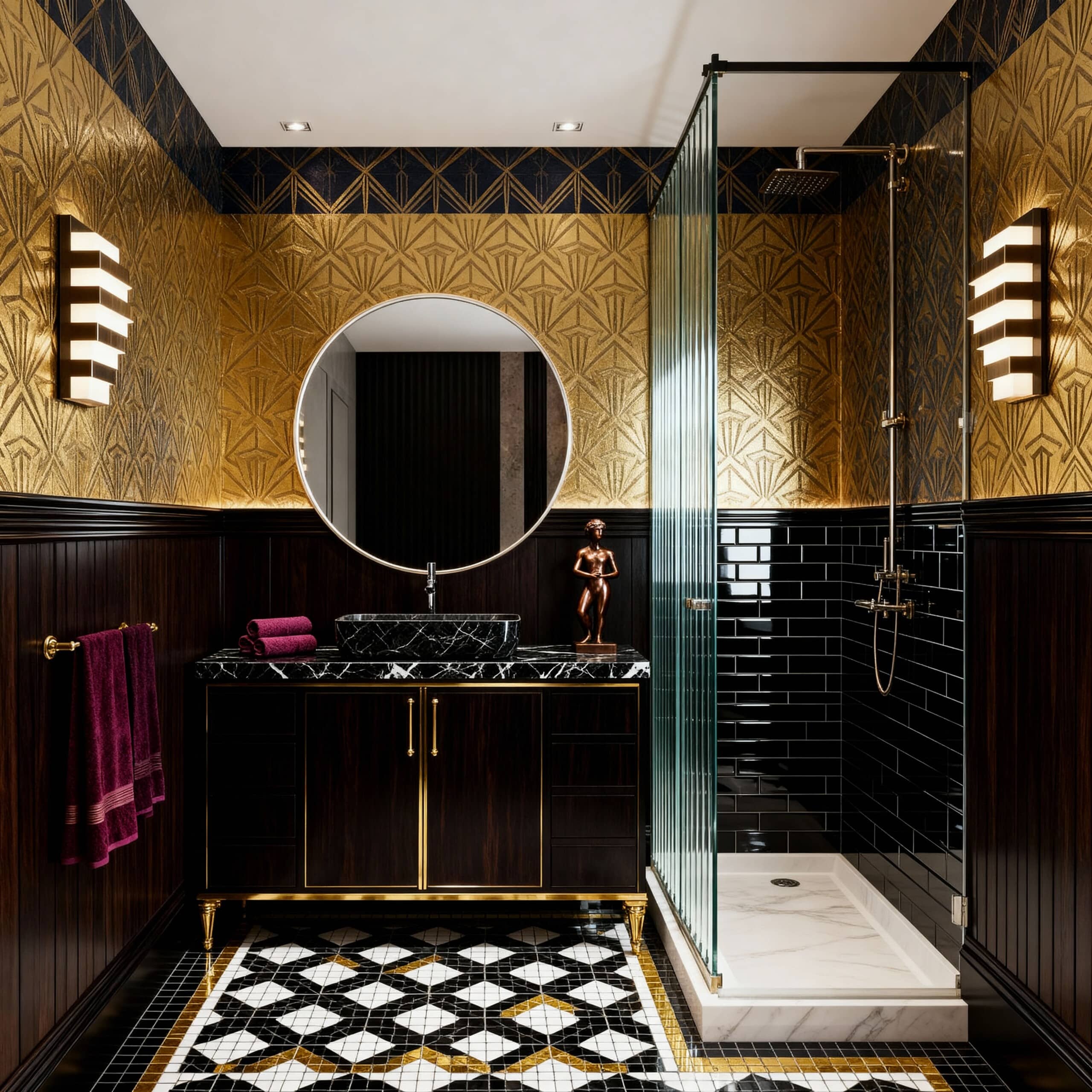 Modern Round Halo LED Bathroom Mirror