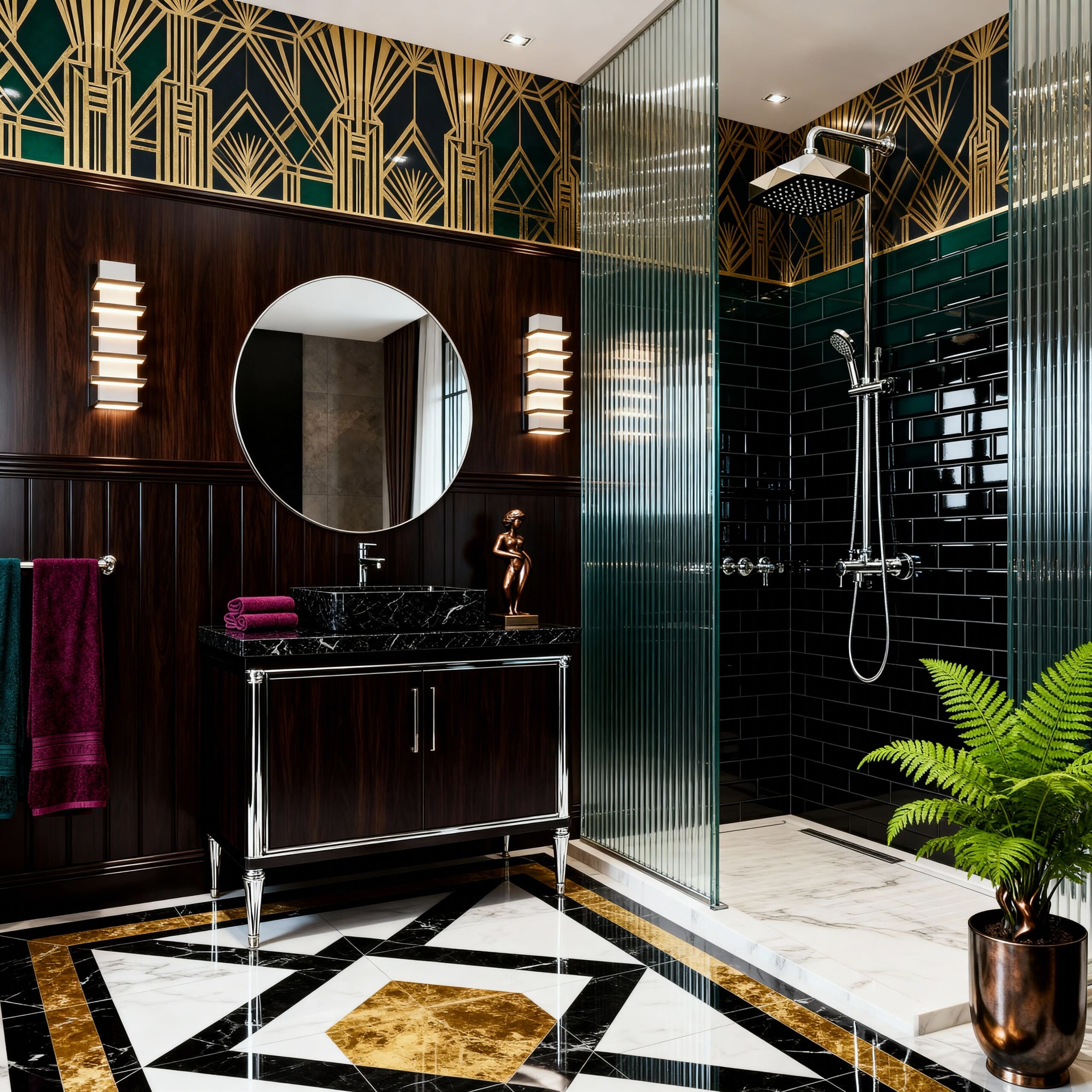 Modern Round Halo LED Bathroom Mirror