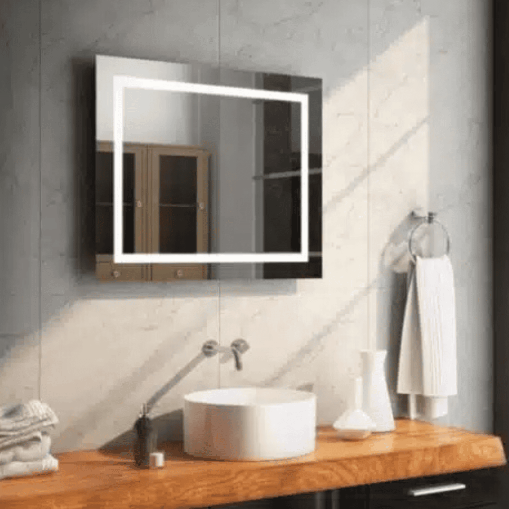 Luxury Anti-Fog LED Bathroom Mirror with Dimmable Lights & Custom Sizes