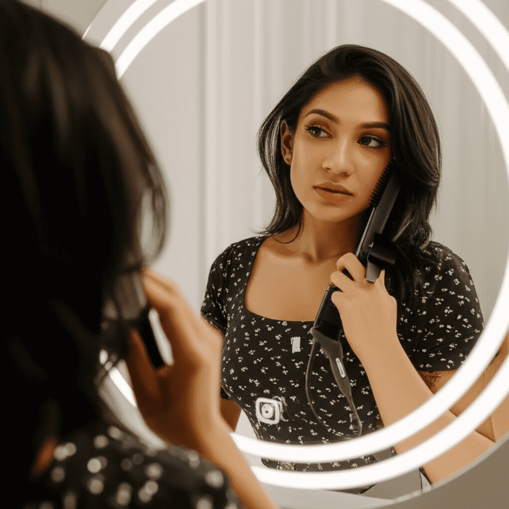 Double Ring Round LED Bathroom Mirror