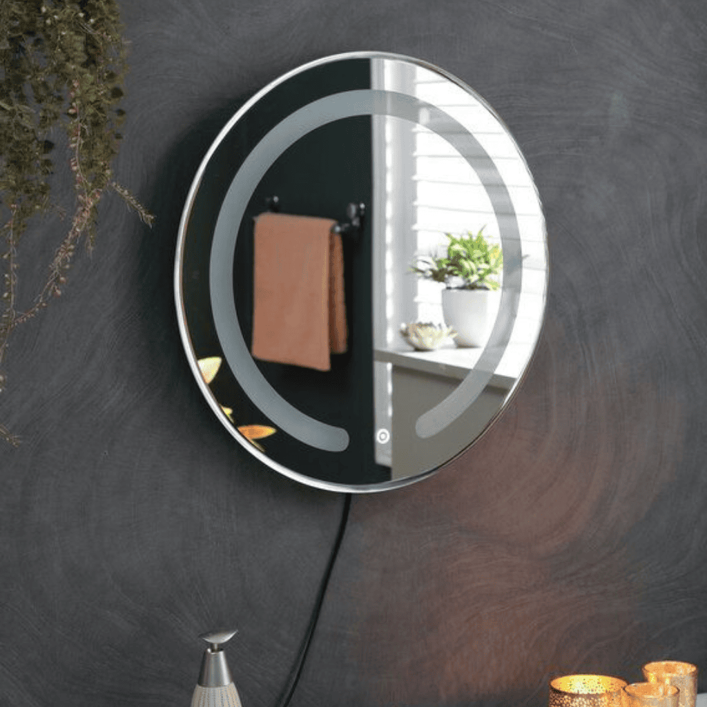 LunaLoop™ Crescent LED Mirror India – Futuristic Round Mirror with Dual Arc Lighting and Touch Control 1 LunaLoop™ Crescent LED Mirror India – Futuristic Round Mirror with Dual Arc Lighting and Touch Control 1