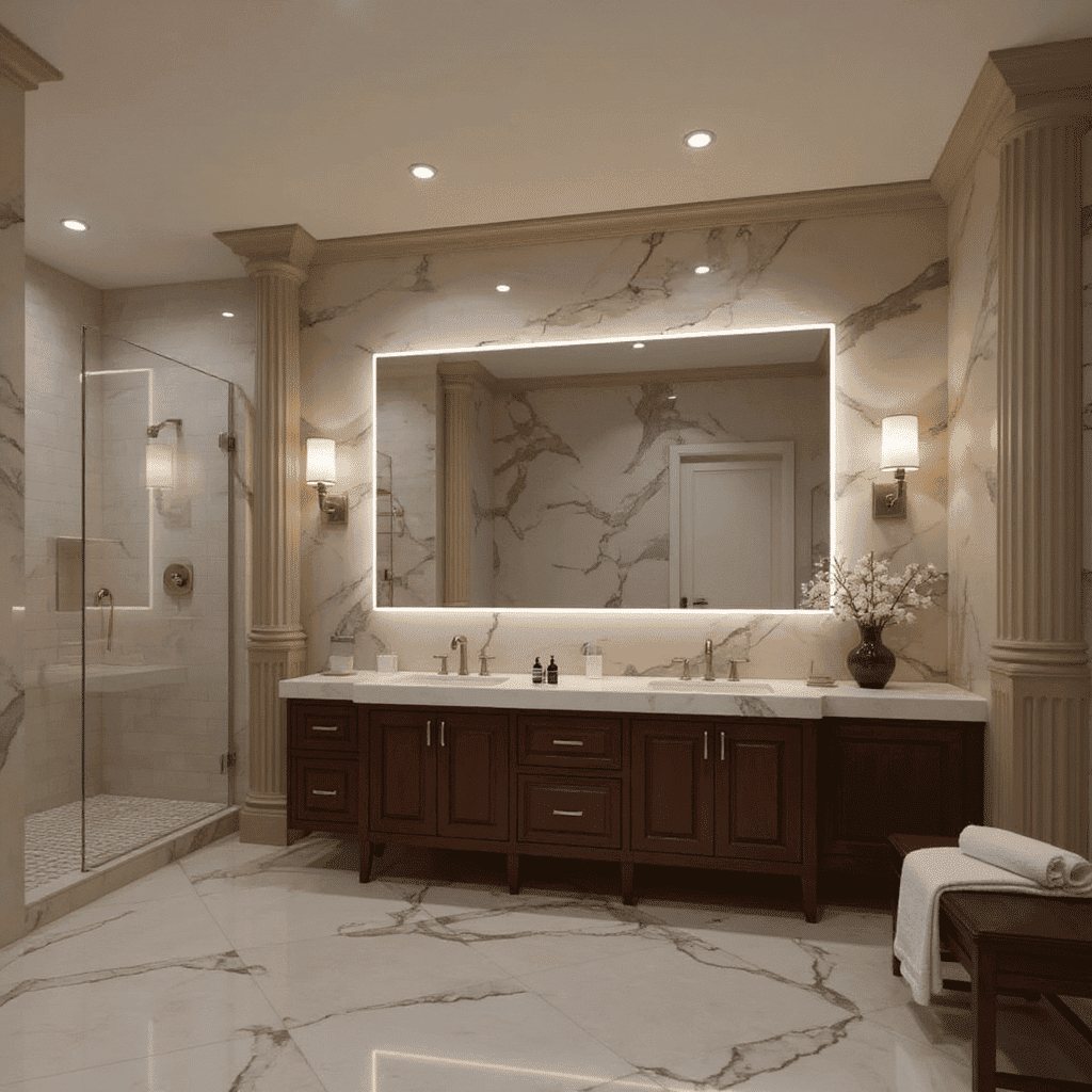 LuxeGlow Ultra-Wide LED Bathroom Mirror with Touch Sensor1