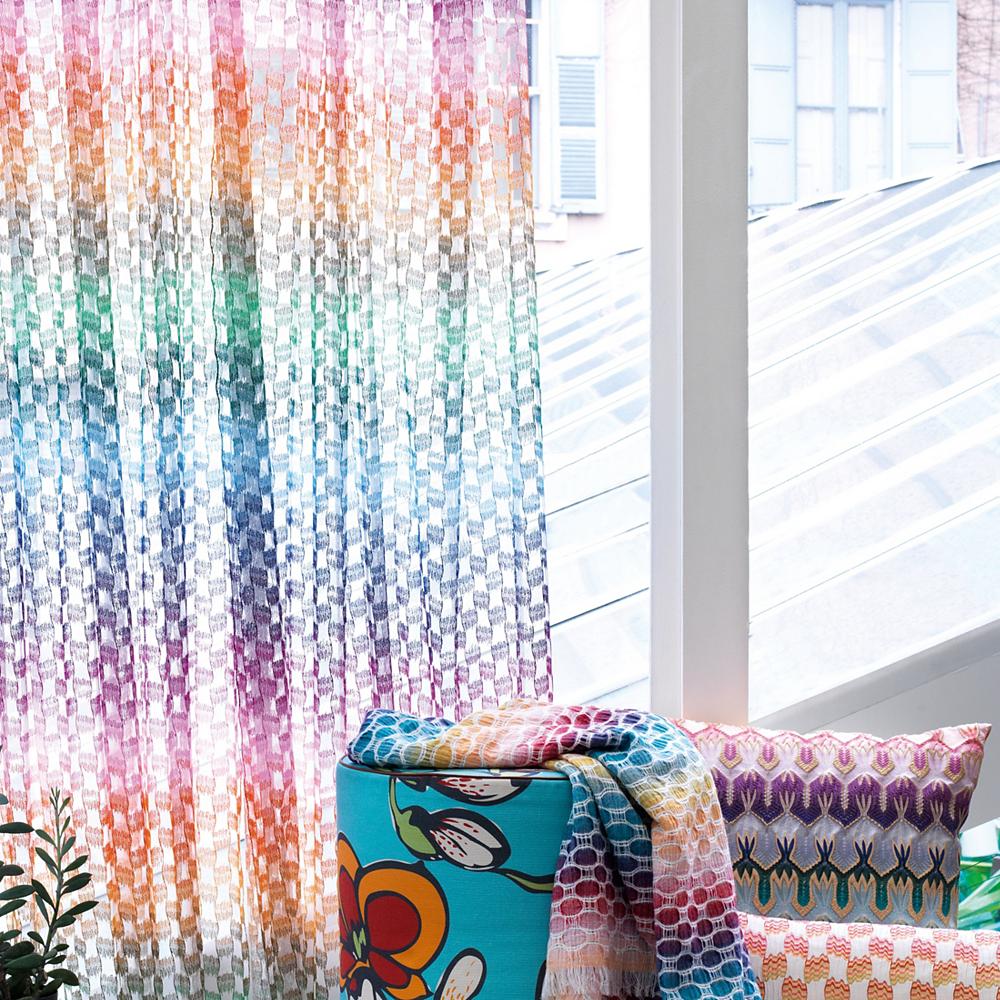 contemporary pillows and curtains.
