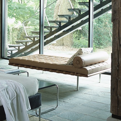 modern leather day bed.